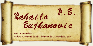 Mahailo Bujkanović vizit kartica